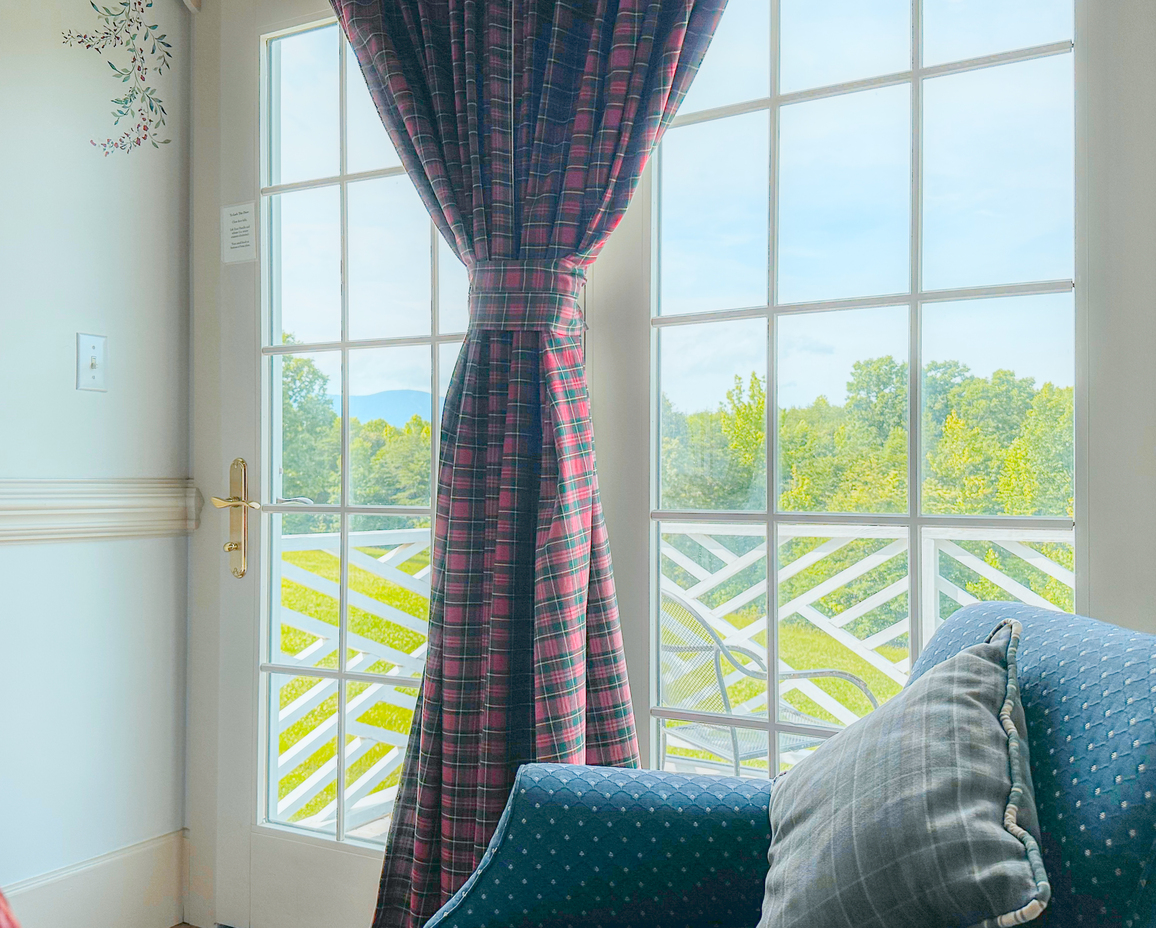 Image of the private porch entrance in bedroom of the Carriage Bay Cottage.