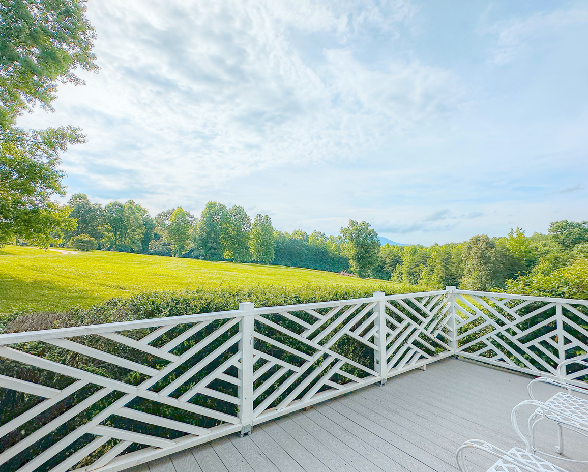 Image of the view from one of the private porches of the Carriage Bay Cottage.