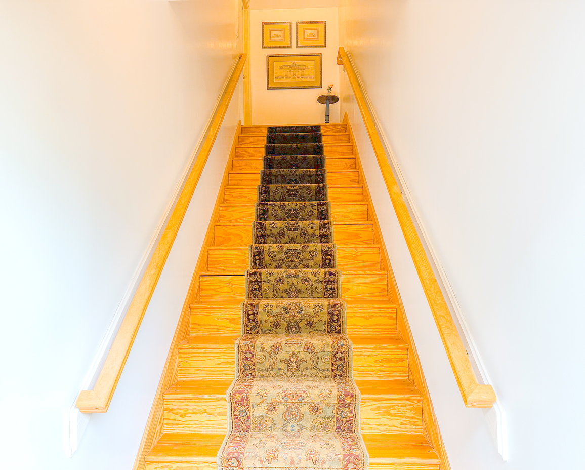 Image of the staircase leading to the Gable Room.