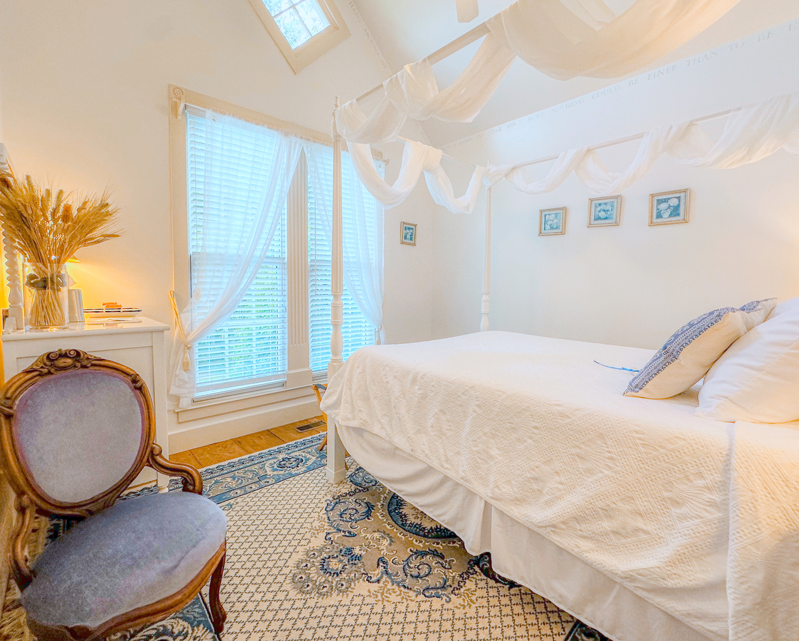 Third image of the bedroom in the Hayloft Cottage.